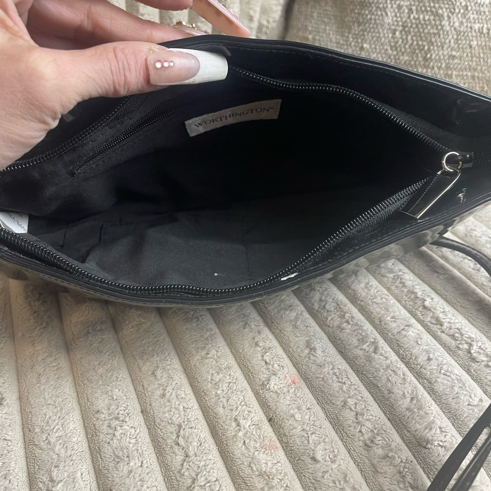 Worthington Black Patent Mini Crossbody Bag - Picture 8 of 8